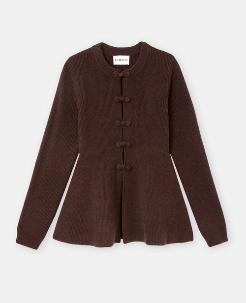 Gilet peplum avec boutons brandebourg - PIMKIE - 4