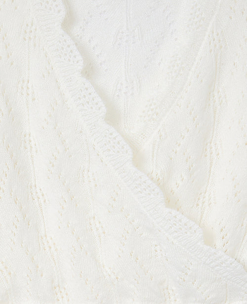 Pull forme cache-cœur en maille ajourée - PIMKIE - 8