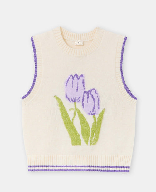 Pull sans manches avec tulipes - PIMKIE - 4