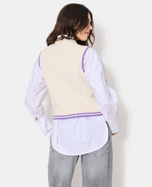 Pull sans manches avec tulipes - PIMKIE - 6