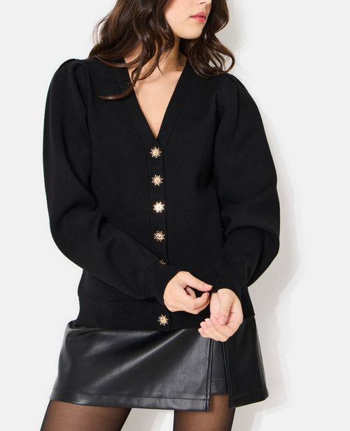 Gilet maille compacte avec boutons soleil - PIMKIE - 2