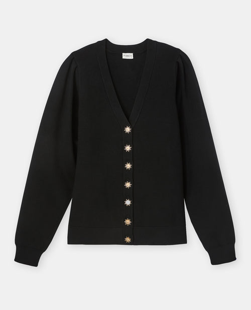 Gilet maille compacte avec boutons soleil - PIMKIE - 4