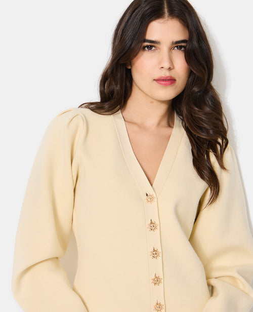 Gilet maille compacte avec boutons soleil - PIMKIE - 2