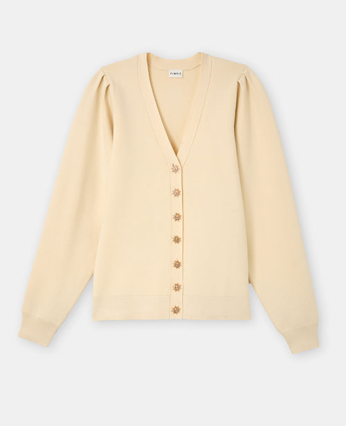 Gilet maille compacte avec boutons soleil - PIMKIE - 4