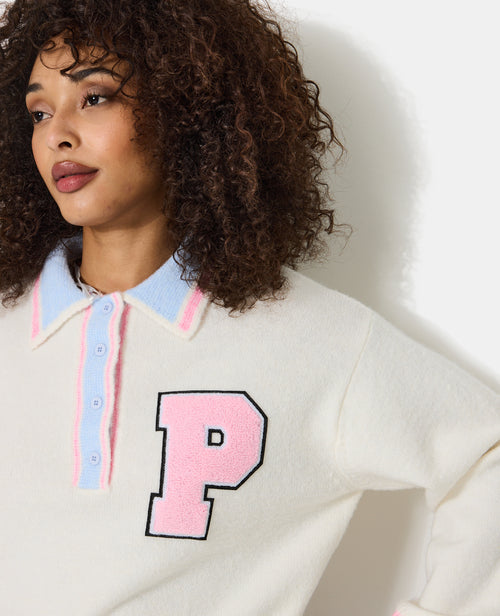 Pull col polo façon university - PIMKIE - 2