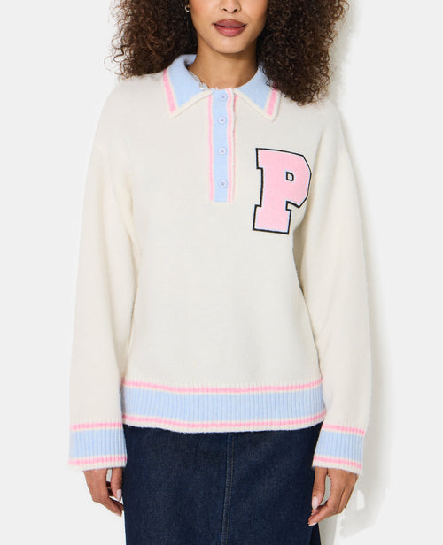 Pull col polo façon university - PIMKIE - 7