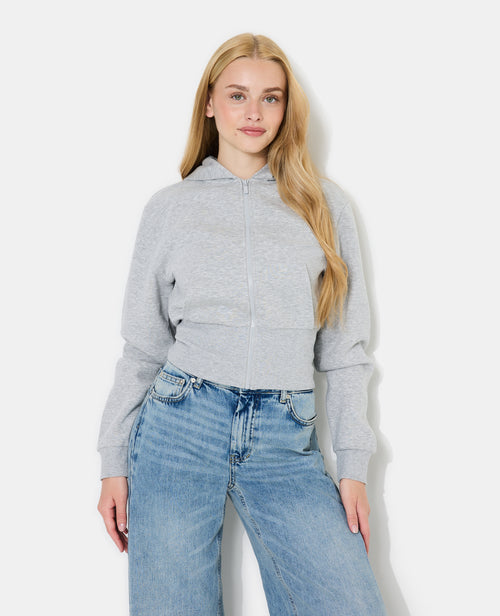 Sweat court zippé avec capuche - PIMKIE - 1