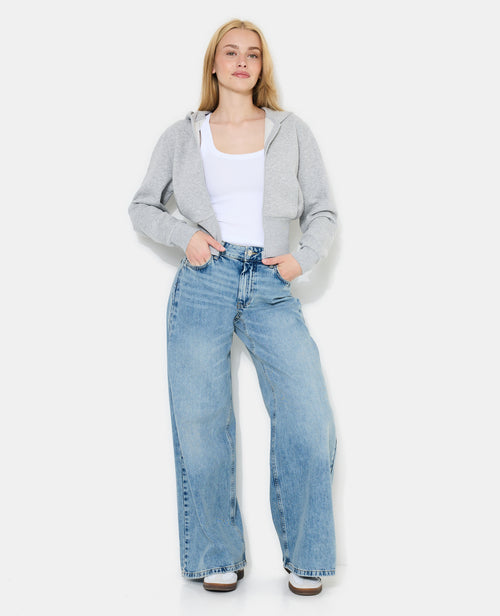 Sweat court zippé avec capuche - PIMKIE - 3