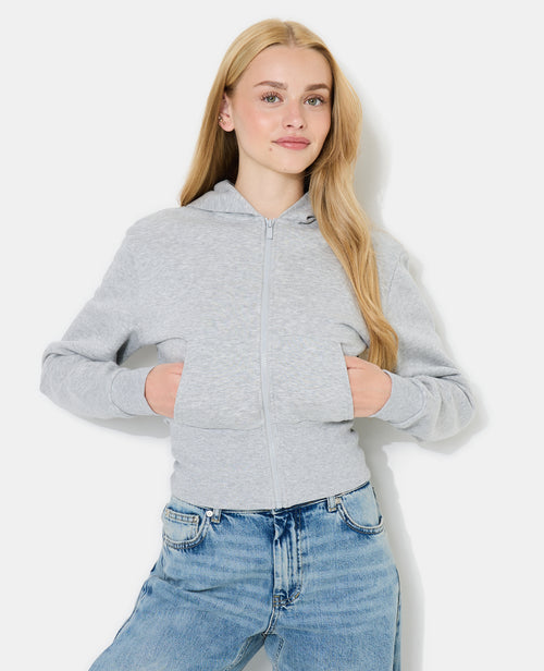 Sweat court zippé avec capuche - PIMKIE - 5