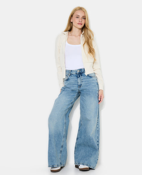 Sweat court zippé avec capuche - PIMKIE - 3