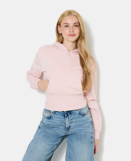 Sweat court zippé avec capuche - PIMKIE - 1