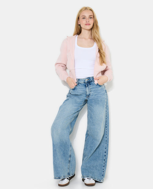 Sweat court zippé avec capuche - PIMKIE - 3