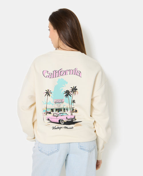 Sweat oversize avec print poitrine et dos - PIMKIE - 1