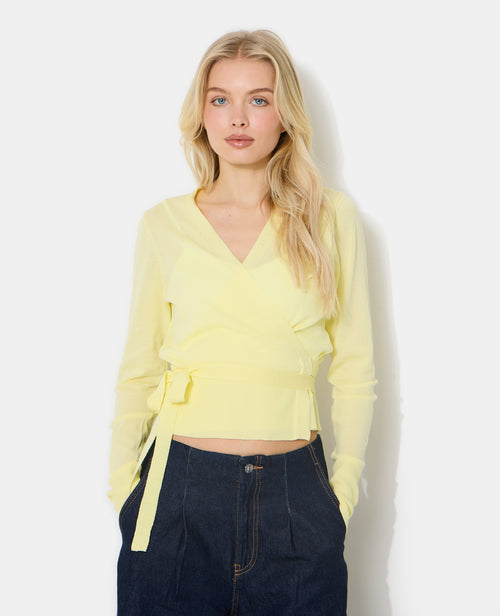 Gilet cache-cœur en maille fine - PIMKIE - 1