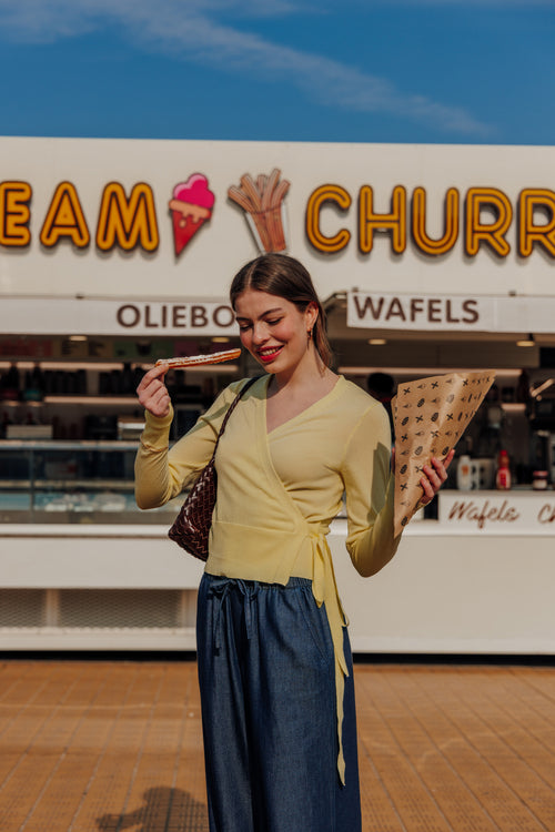 Gilet cache-cœur en maille fine - PIMKIE - 1