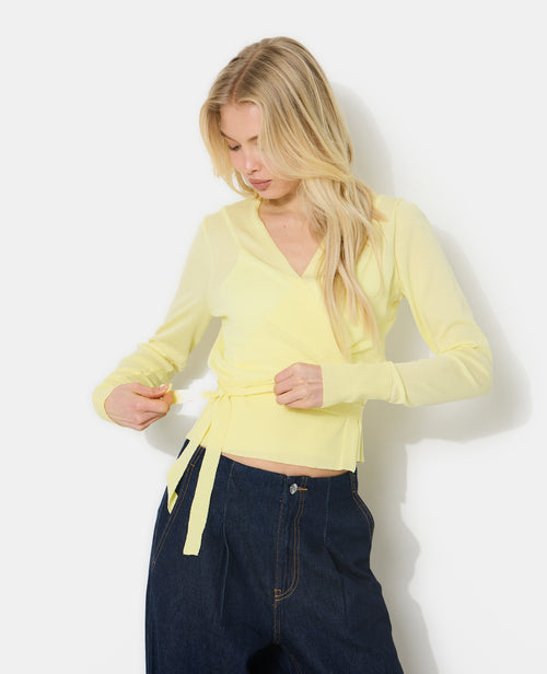 Gilet cache-cœur en maille fine - PIMKIE - 5