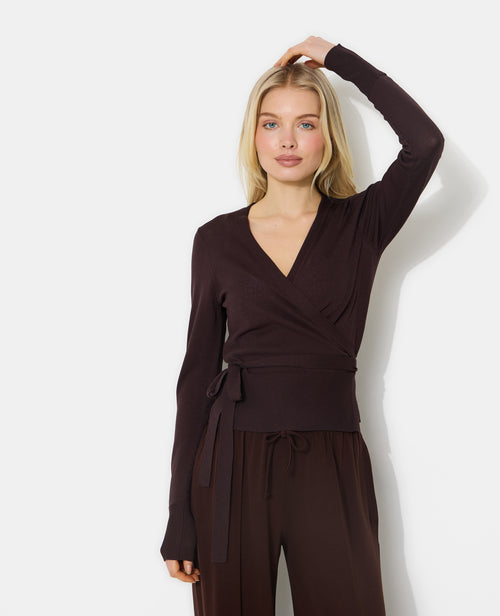 Gilet cache-cœur en maille fine - PIMKIE - 3