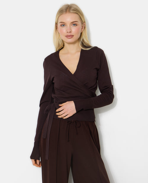 Gilet cache-cœur en maille fine - PIMKIE - 5