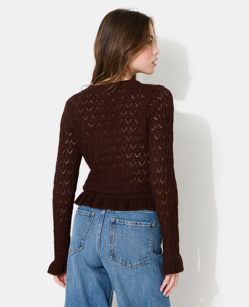 Pull en maille ajourée avec petits volants - PIMKIE - 6