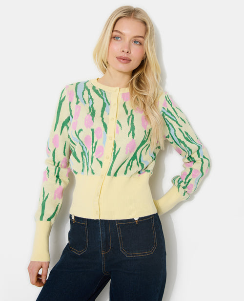 Gilet motif tulipes - PIMKIE - 1