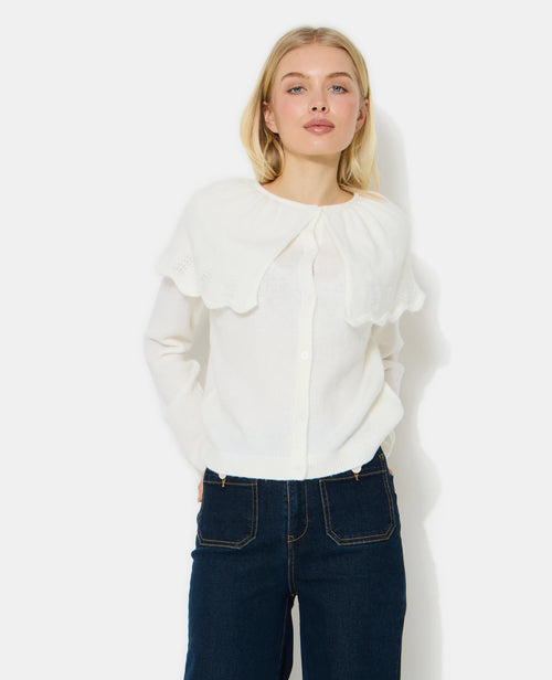 Gilet avec cape en maille ajourée - PIMKIE - 5