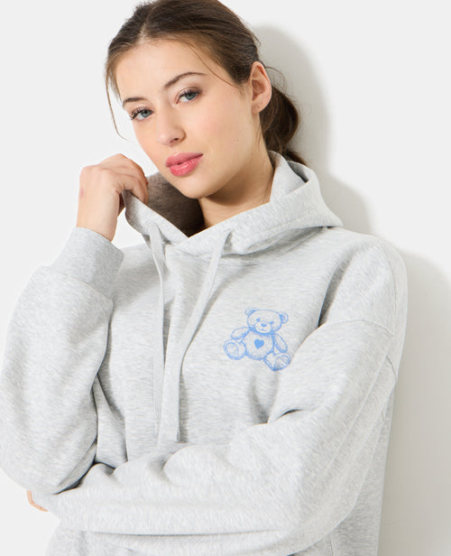 Sweat capuche oversize avec ourson - PIMKIE - 2