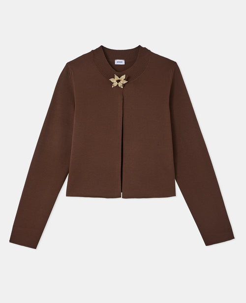 Gilet court avec 1 pression et détail bijou - PIMKIE - 4