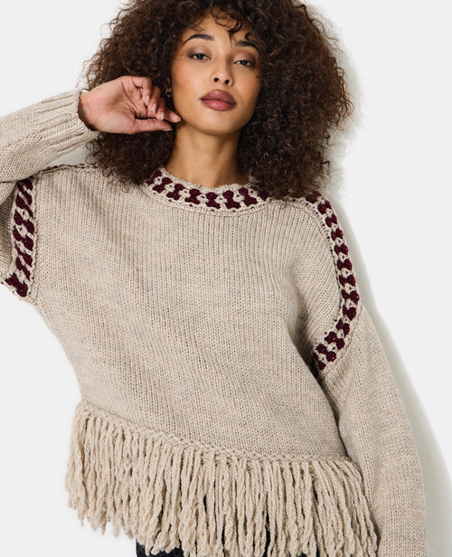 Pull avec franges et détails contrastés - PIMKIE - 5