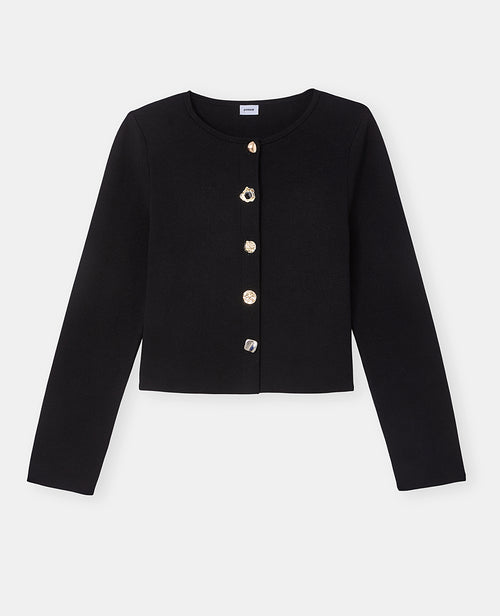 Gilet cardigan col rond avec boutons fantaisie - PIMKIE - 4