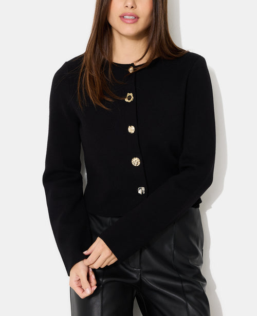 Gilet cardigan col rond avec boutons fantaisie - PIMKIE - 1