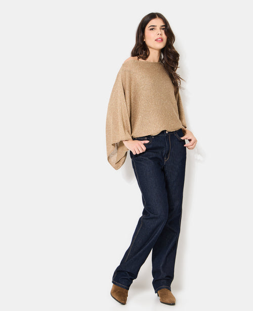 Pull effet cape avec fil lurex - PIMKIE - 3