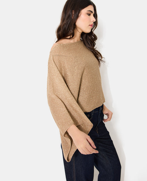 Pull effet cape avec fil lurex - PIMKIE - 1