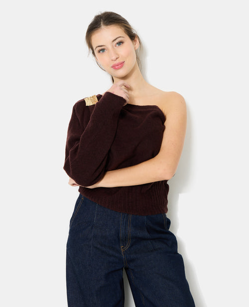 Pull one shoulder avec détail bijou - PIMKIE - 5
