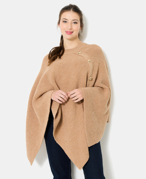 Cape en tricot avec détail boutons - PIMKIE - 1