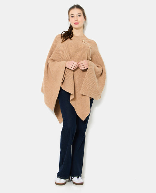 Cape en tricot avec détail boutons - PIMKIE - 3