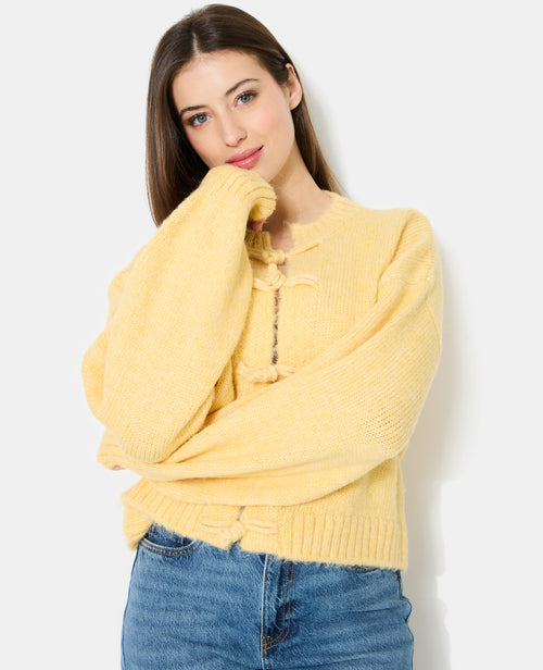 Gilet en maille avec boutons brandebourg - PIMKIE - 2