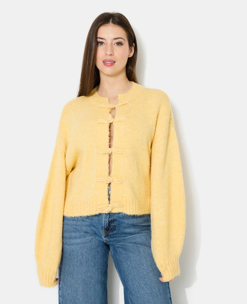 Gilet en maille avec boutons brandebourg - PIMKIE - 5