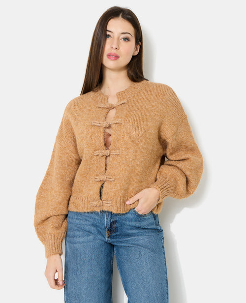 Gilet en maille avec boutons brandebourg - PIMKIE - 1