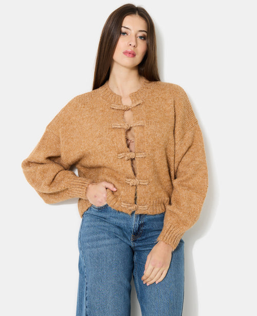 Gilet en maille avec boutons brandebourg - PIMKIE - 5
