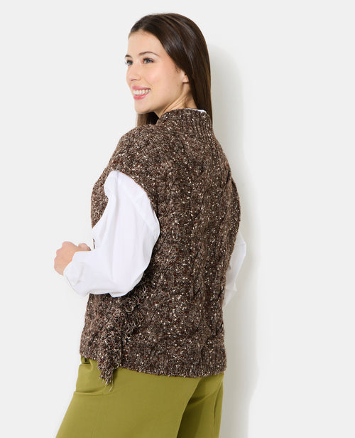 Pull sans manches avec maille torsadée - PIMKIE - 6