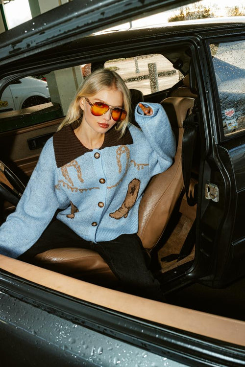 Gilet avec col motifs santiags - PIMKIE - 1