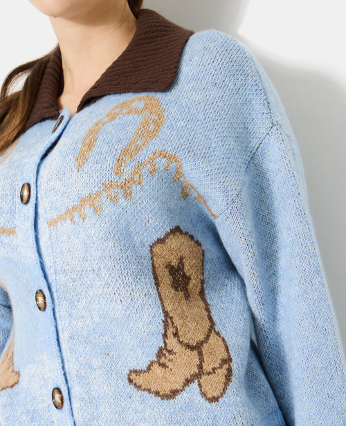 Gilet avec col motifs santiags - PIMKIE - 2