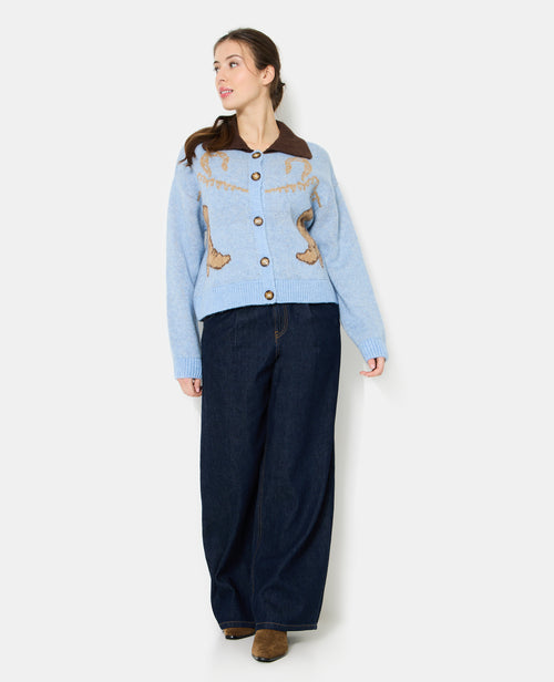 Gilet avec col motifs santiags - PIMKIE - 5
