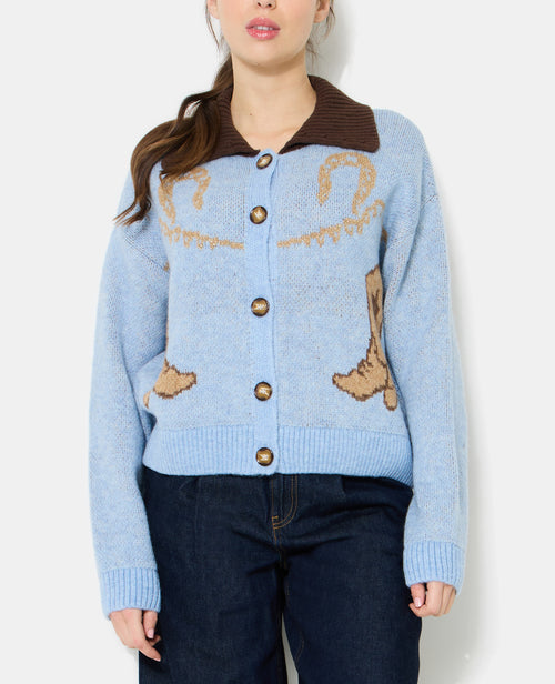 Gilet avec col motifs santiags - PIMKIE - 7