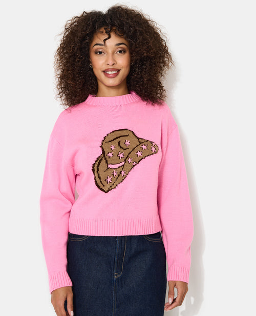 Pull col rond avec chapeau de cowboy - PIMKIE - 5