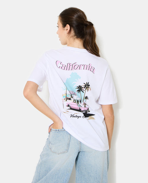 T-shirt oversize avec print poitrine et dos - PIMKIE - 1