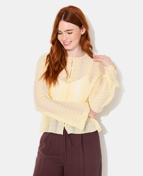 Top en dentelle avec manches flare - PIMKIE - 5