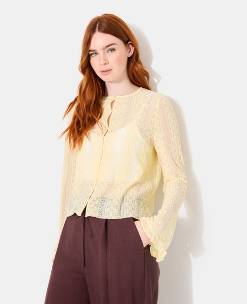 Top en dentelle avec manches flare - PIMKIE - 1
