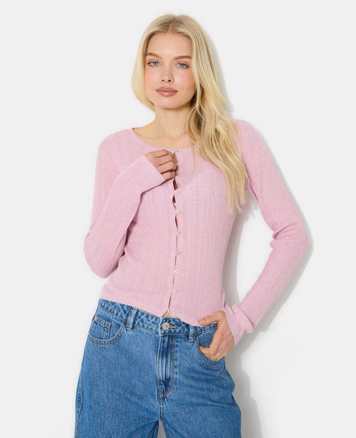 Gilet maille fine et côtelée avec lurex - PIMKIE - 7