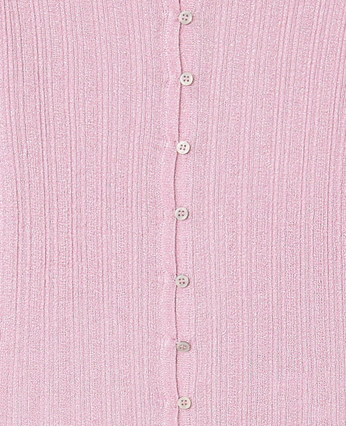 Gilet maille fine et côtelée avec lurex - PIMKIE - 8